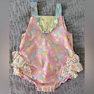 Matilda Jane Little Lemon Bubble Romper It's A Wonderful Parade Size 12 Months